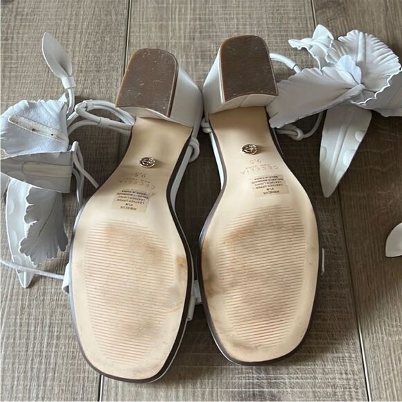 BHLDN Ivory Cecelia NY Hibiscus Heels US 9.5 - Picture 6 of 9